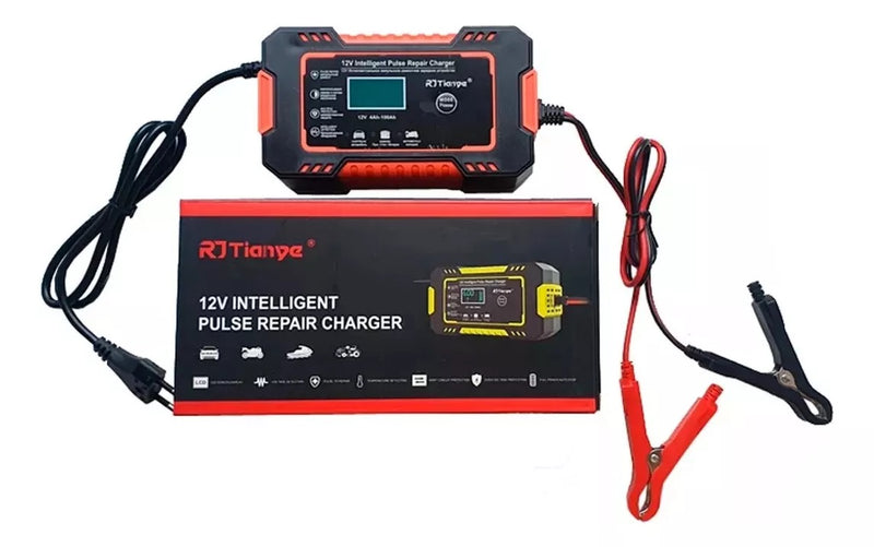Cargador de Batería 12V Inteligente con Pantalla